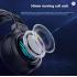 AULA S606 headset esports game RGB cold light effect noise reduction microphone floating head beam USB wired - Black